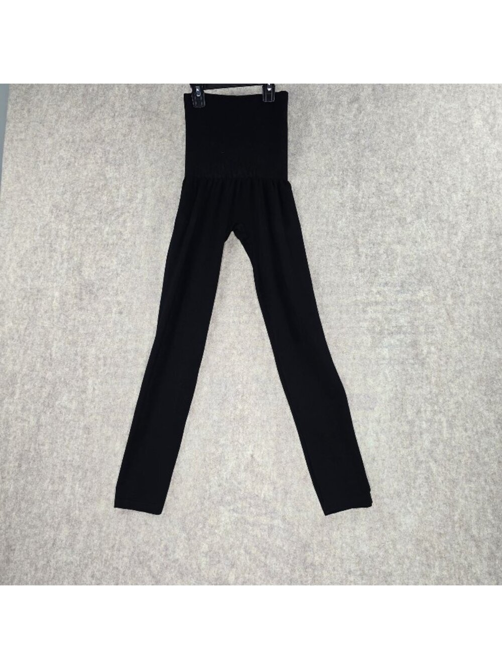 Indero Womens Ribbed High Waisted Black Leggings Free Size